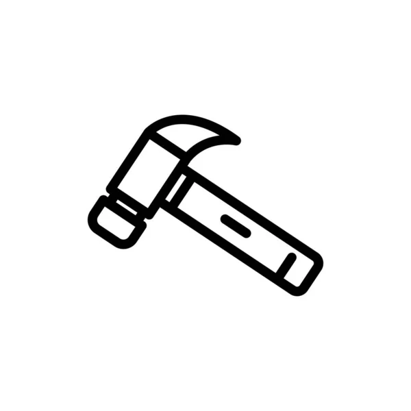 Hammer Icon Vector Repair Line Icon Style Simple Design Editable — стоковый вектор