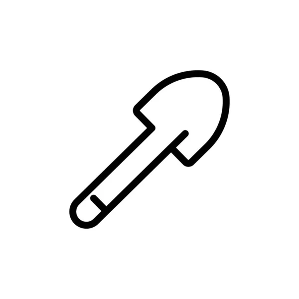 Manual Shovel Icon Vector Working Tool Line Icon Style Simple — стоковый вектор