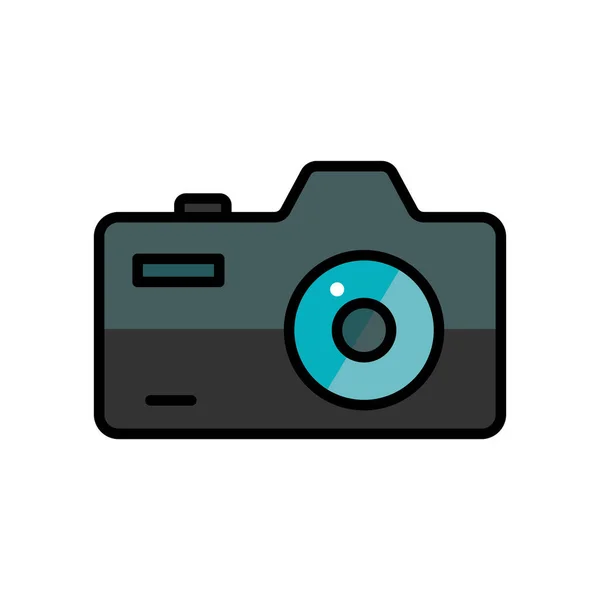Camera Icon Vector Photography Filled Line Icon Style Simple Design — Stockvektor