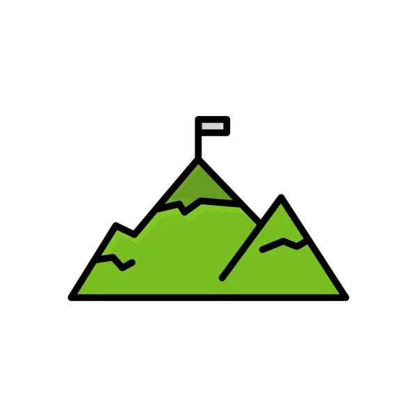 Mountain Icon Vector Filled Line Icon Style Design Simple Illustration — Διανυσματικό Αρχείο