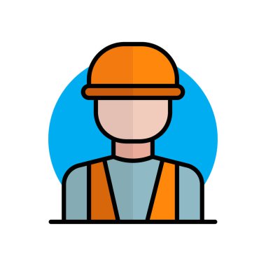 Foreman ikon vektörü. İşçi. doldurulmuş satır simgesi tarzı. tasarım modern illüstrasyon düzenlenebilir