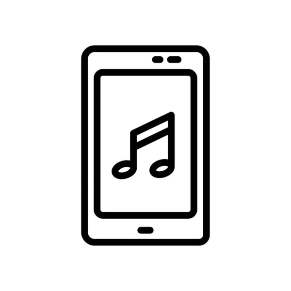 Mobile Vector Icon Tone Music Line Icon Style Simple Design — Image vectorielle