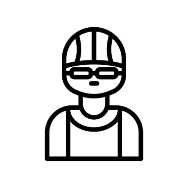 Yüzme ikonu vektörü. Yüzme, atlet, spor. çizgi simgesi tarzı. Basit tasarım illüstrasyon düzenlenebilir