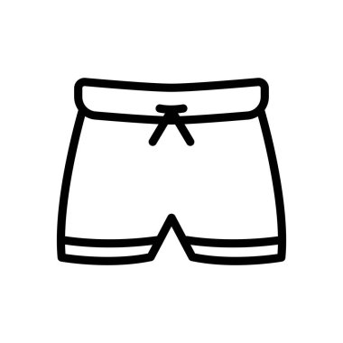 Erkekler yüzme şortu ikon vektörü. Yüzme, spor. çizgi simgesi tarzı. Basit tasarım illüstrasyon düzenlenebilir