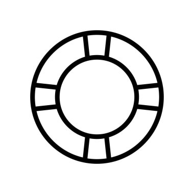 Tekerlek simgesi vektörü. Yüzme, spor. çizgi simgesi tarzı. Basit tasarım illüstrasyon düzenlenebilir