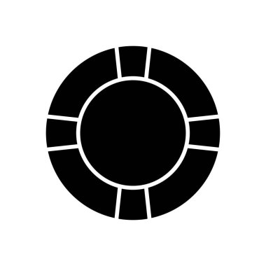 Tekerlek simgesi vektörü. Yüzme, spor. Katı ikon tarzı, kabartma. Basit tasarım illüstrasyon düzenlenebilir