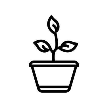 Bitki simgesi vektörü. Sağlıklı çevre, ekoloji. çizgi simgesi tarzı. Basit tasarım illüstrasyon düzenlenebilir