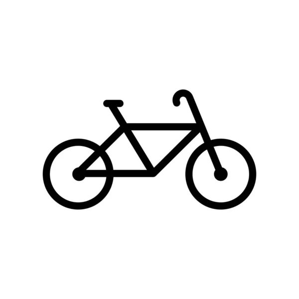 Cykelikon Vektor Sport Hälsosamt Leverne Transport Linje Ikon Stil Enkel — Stock vektor