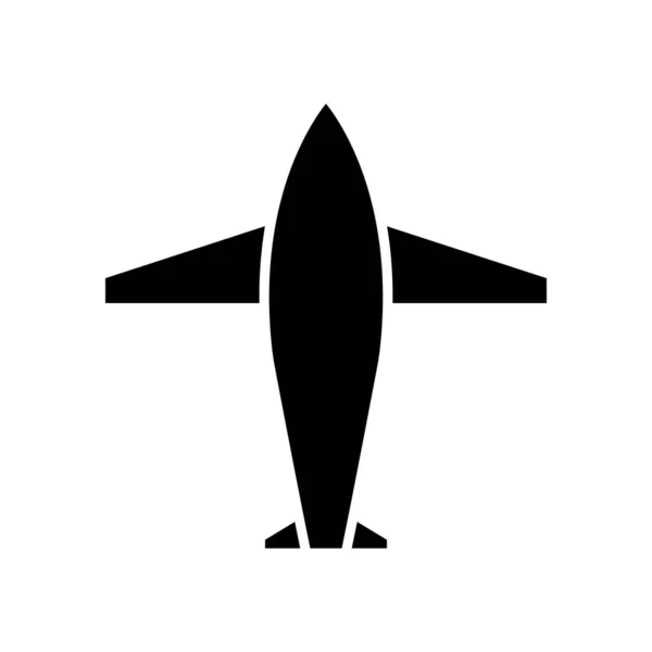 Airplane icon vector. Transportation, Air vehicle. Solid icon style, glyph. Simple design illustration editable