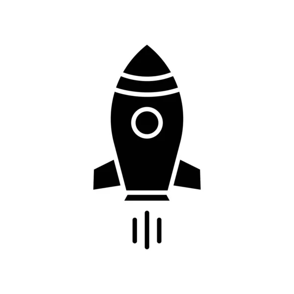 Rocket icon vector. Transportation, Air vehicle. Solid icon style, glyph. Simple design illustration editable