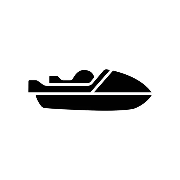 Jet ski icon vector. transportation, Water transportation. Solid icon style, glyph. Simple design illustration editable