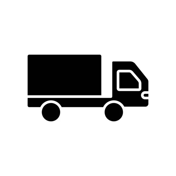 Camion Icône Vecteur Transport Transport Terrestre Style Icône Solide Glyphe — Image vectorielle