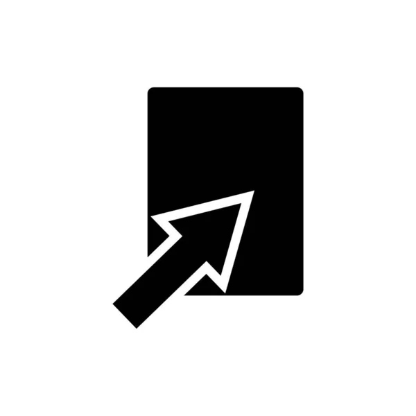 Arriba Vector Icono Flecha Con Rectángulo Adecuado Para Icono Del — Vector de stock