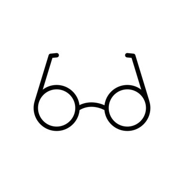 Gözlük simgesi. Aksesuar ikonu için uygun. çizgi simgesi tarzı. Basit tasarım düzenlenebilir