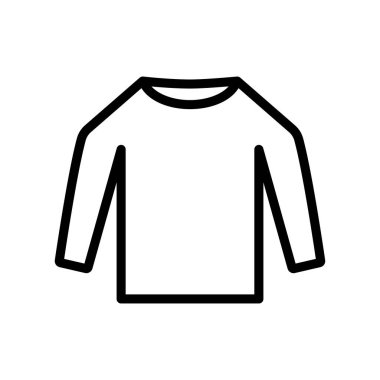 Uzun kollu gömlek ikonu. Kıyafet ikonu için uygun. çizgi simgesi tarzı. Basit tasarım düzenlenebilir