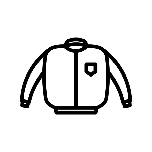 Значок Пиджака Подходит Иконки Одежды Стиль Значка Линии Простой Дизайн — стоковый вектор