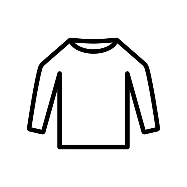 长袖衬衫图标 适用于服装图标 线条图标风格 可编辑的简易设计 — 图库矢量图片