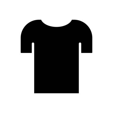 Gömlek ikonu. Kıyafet ikonu için uygun. Katı ikon tarzı, kabartma. Basit tasarım düzenlenebilir