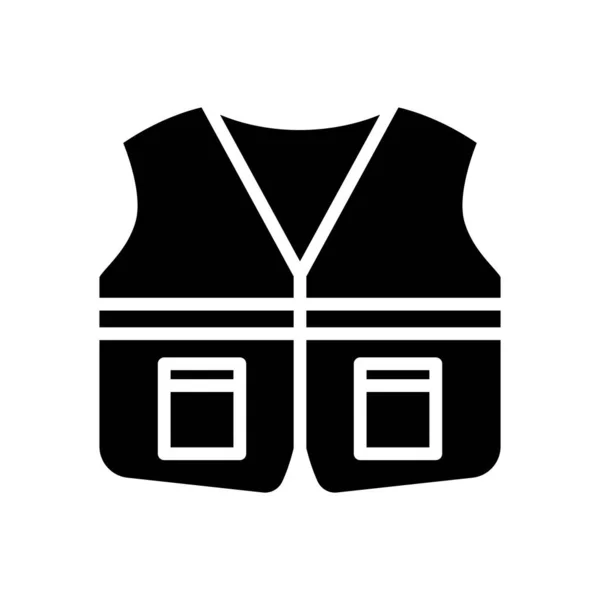Vest Icon Suitable Clothes Icon Solid Icon Style Glyph Simple — Stock vektor