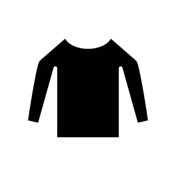 Значок Рубашки Длинным Рукавом Подходит Иконки Одежды Крепкий Иконный Стиль — стоковый вектор