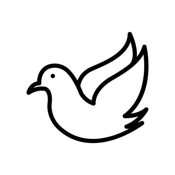 Pigeons Icon Icon Related Wedding Line Icon Style Simple Design — Wektor stockowy
