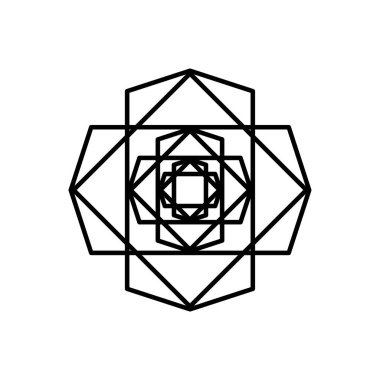 Kare Düzen Soyut Geometrik Tasarım Elementleri. Çizgi tarzı tasarım. Basit tasarım düzenlenebilir