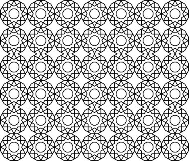 Vektör kusursuz desen. Çember Desenli Arkaplan Geometrik Tasarım Elementleri. Çizgi tarzı tasarım. Basit tasarım düzenlenebilir