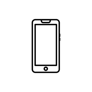 Cep telefonu simgesi. Elektronikle ilgili ikon, teknoloji. çizgi simgesi tarzı. Basit tasarım düzenlenebilir