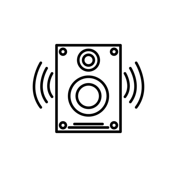 Ses Kutusu Simgesi Elektronikle Ilgili Ikon Teknoloji Çizgi Simgesi Tarzı — Stok Vektör