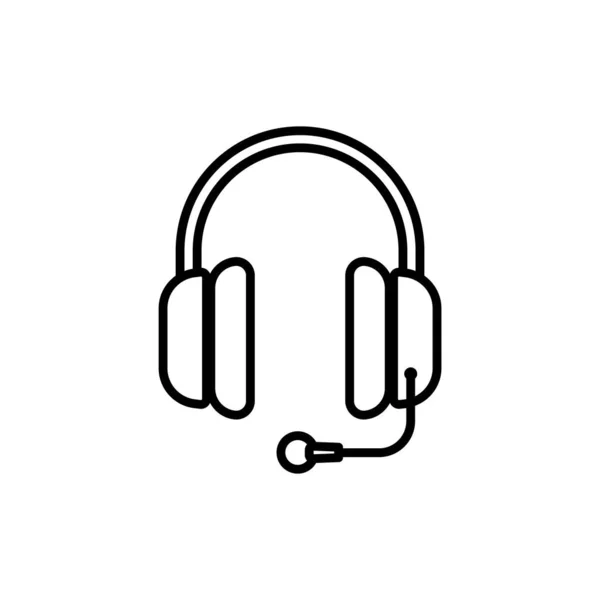 Kulaklık Ikonu Elektronikle Ilgili Ikon Teknoloji Çizgi Simgesi Tarzı Basit — Stok Vektör