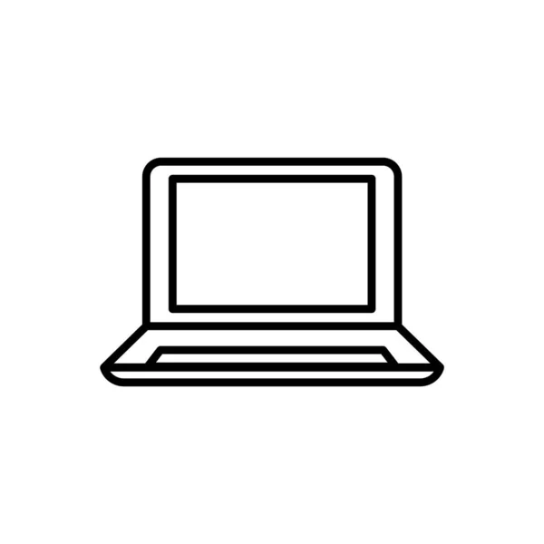 Піктограма Ноутбука Піктограма Пов Язана Електронною Технологією Стиль Лінії Піктограми — стоковий вектор