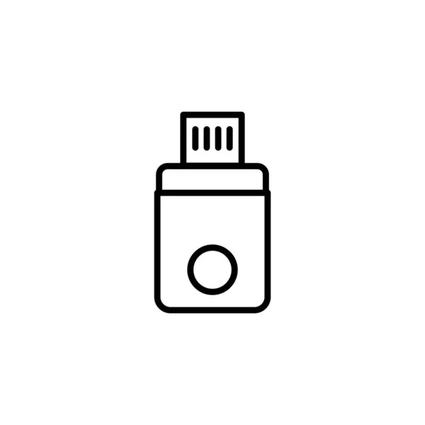 Usb Flashdisk Icon Icon Related Electronic Technology Line Icon Style —  Vetores de Stock