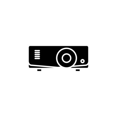 Projector icon. Icon related to electronic, technology. Glyph icon style, solid. Simple design editable