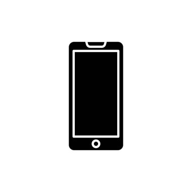 Mobile phone icon. Icon related to electronic, technology. Glyph icon style, solid. Simple design editable