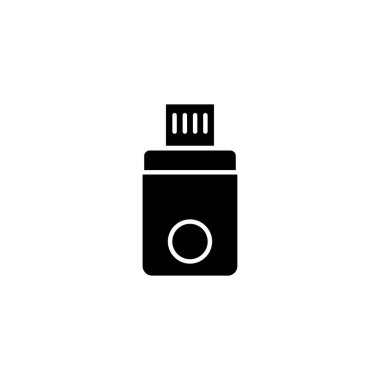 USB Flashdisk icon. Icon related to electronic, technology. Solid icon style, glyph. Simple design editable