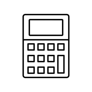 Calculator icon. icon related to education. line icon style. Simple design editable