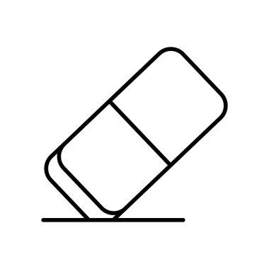 Eraser icon. icon related to education. line icon style. Simple design editable