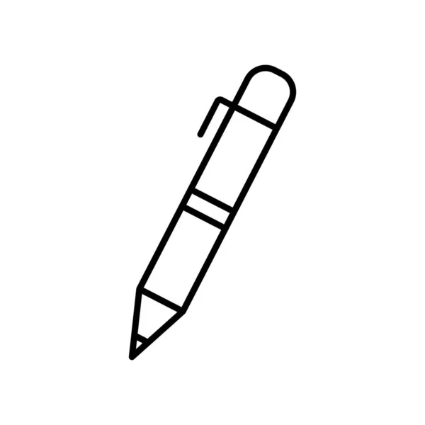 Иконка Пера Икона Связанная Писательством Образованием Стиль Значка Линии Простой — стоковый вектор