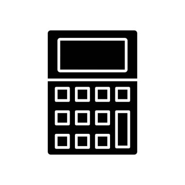 Calculator icon. icon related to school supplies, education. glyph icon style, solid. Simple design editable