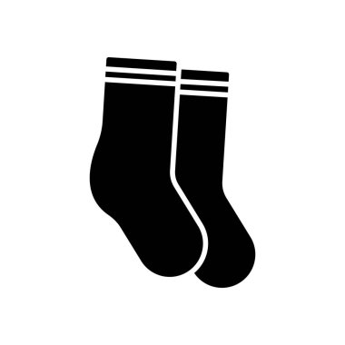 Sock icon. icon related to school supplies, education. glyph icon style, solid. Simple design editable