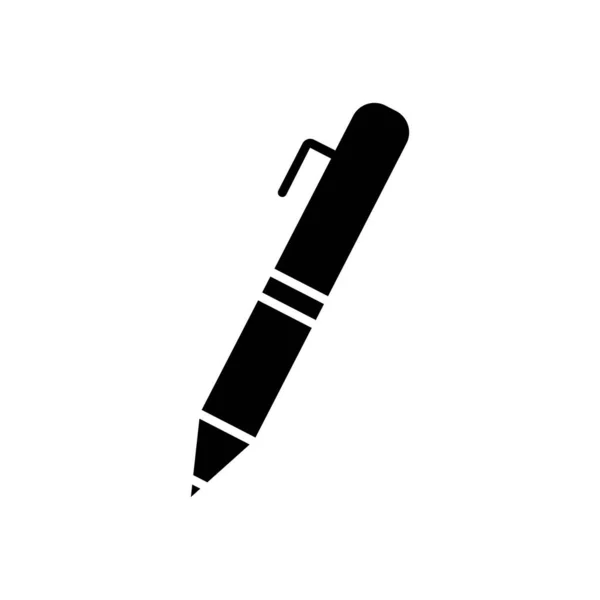Иконка Пера Икона Связанная Писательством Образованием Стиль Иконки Знака Твердый — стоковый вектор