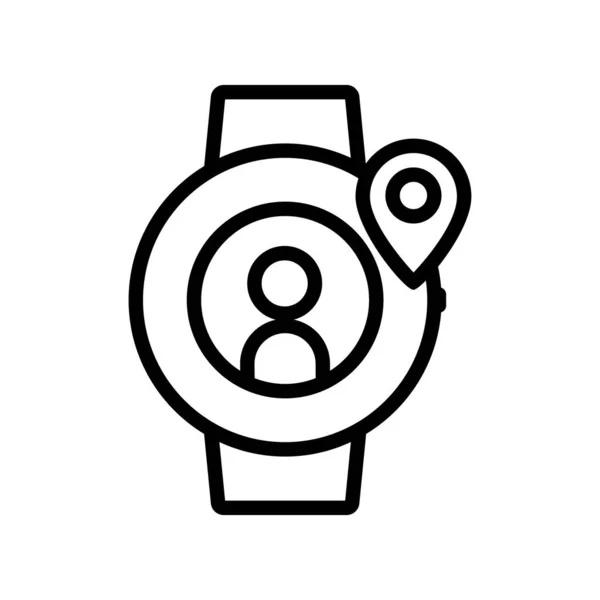 Smart Watch Icon People Location Icon Related Technology Smart Device — Image vectorielle