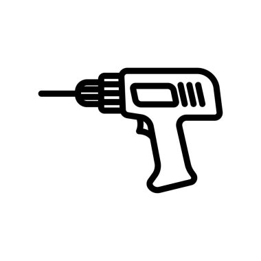 Drilling machine icon. icon related to construction, electronic, labor day. Line icon style. Simple design editable