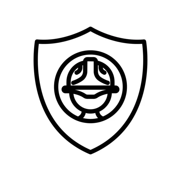 Head Foreman Icon Shield Icon Related Construction Job Security Labor — Stok Vektör