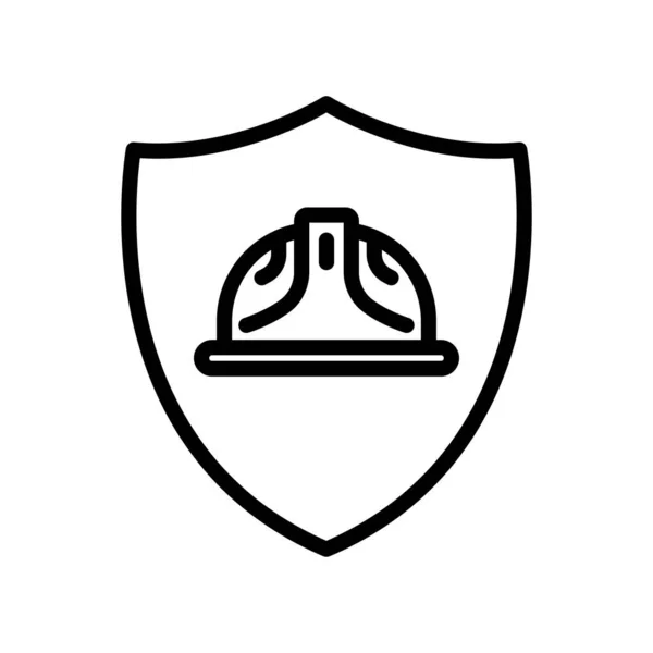 Foreman Hard Hat Icon Shield Icon Related Construction Job Security — Vetor de Stock