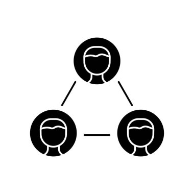 People icon. icon related to discussion, business. Glyph icon style, solid. Simple design editable