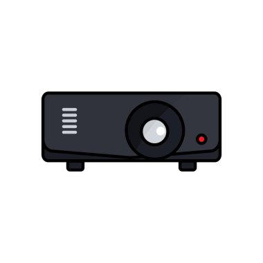 Projector icon. Icon related to electronic, technology. Lineal color icon style, colored. Simple design editable