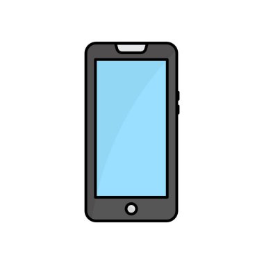 Mobile phone icon. Icon related to electronic, technology. Lineal color icon style, colored. Simple design editable