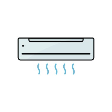 Air conditioning icon. Icon related to electronic. Lineal color icon style, colored. Simple design editable
