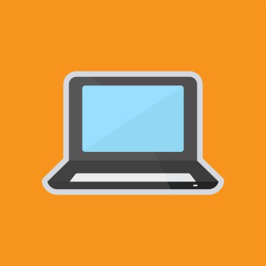 Laptop icon. Icon related to electronic, technology. flat icon style. Suitable for stickers and prints. Simple design editable